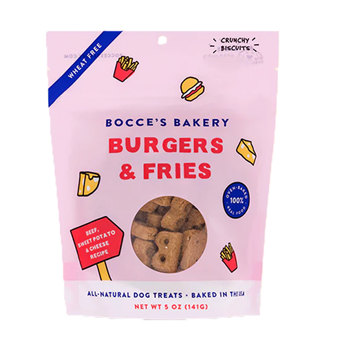 Bocce's Bakery Burgers & Fries Biscuits for Dogs 5oz