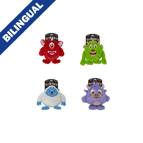 Spunky Pup® Spunksters Monster Plush with Squeaker Dog Toy Assorted Colors
