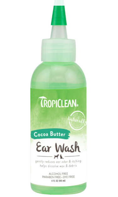 Tropiclean Pet Ear Wash, Alcohol Free Solution Soothes Itching & Infection, Vet Recommended 4Oz