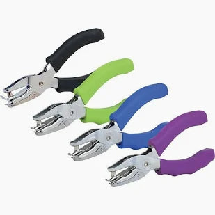 Staples Gripped 1-Hole Punch - 6-Sheet Capacity - Assorted Colours