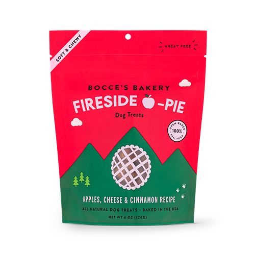 Bocce's Bakery Fireside-Pie Apples, Cheese & Cinnamon Recipe Dog Treats 6oz