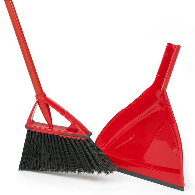 Vileda Oskar Broom with Dustpan - Angled Bristles for Superior Sweeping