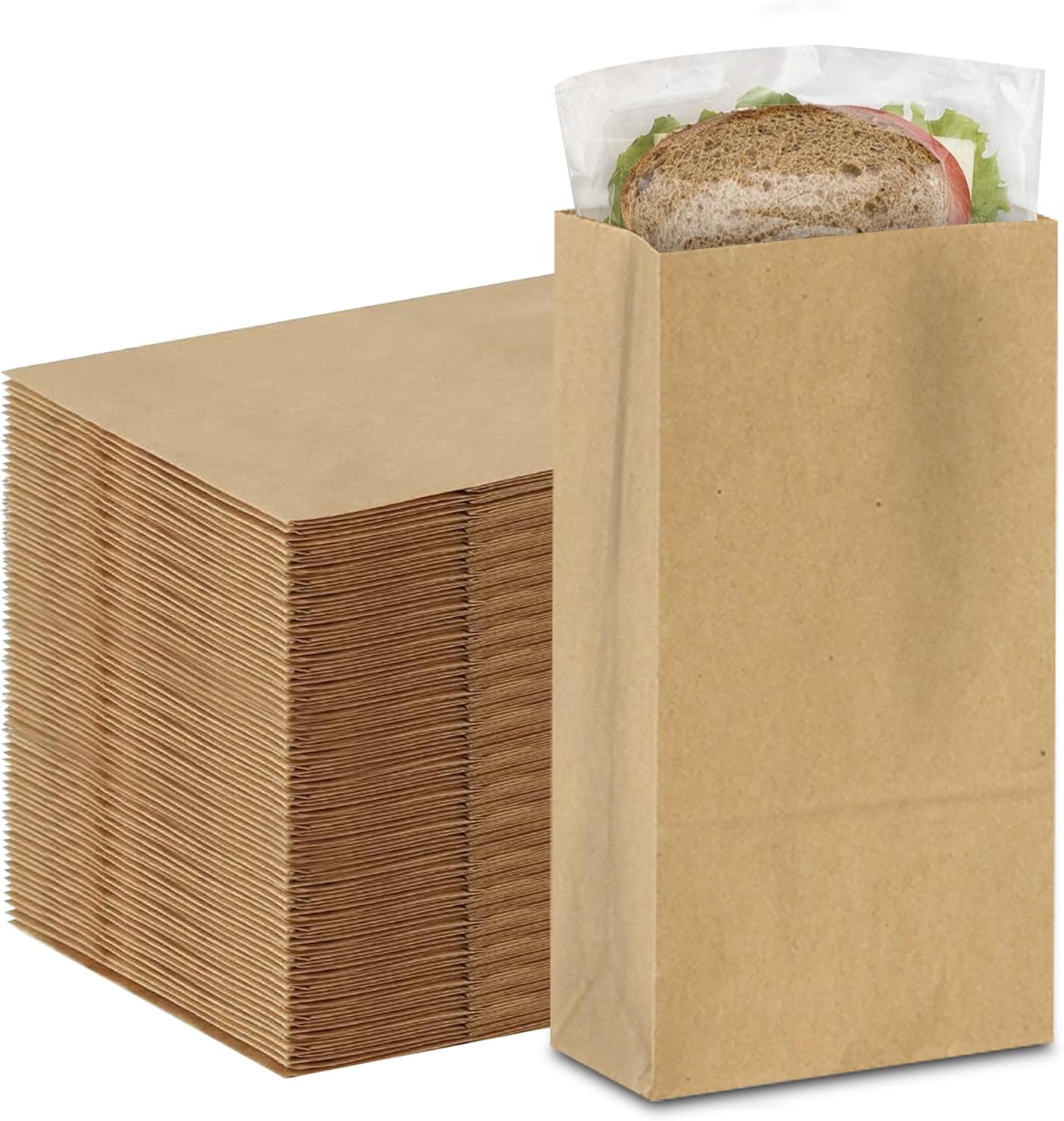 Brown Paper Lunch Bags 100 Count