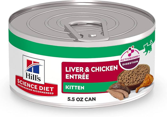 Hill's Science Diet Liver & Chicken Entree Kitten Cat Food 5.5oz 24 Pack