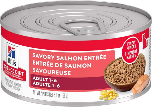 Hill's Science Diet Adult Cat Salmon Entree 5.5oz 24 Pack