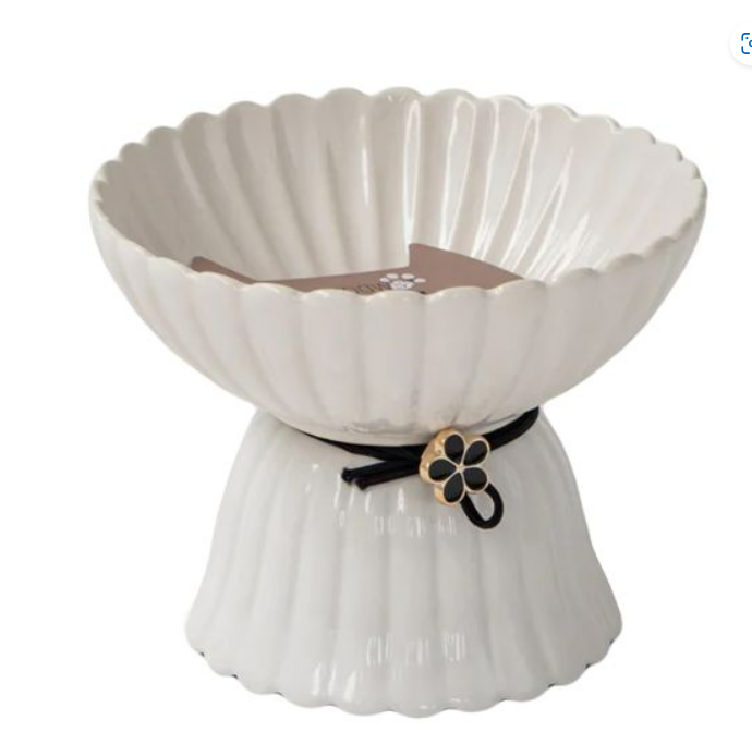 Dexypaws - Raised Ceramic Cat Bowl
