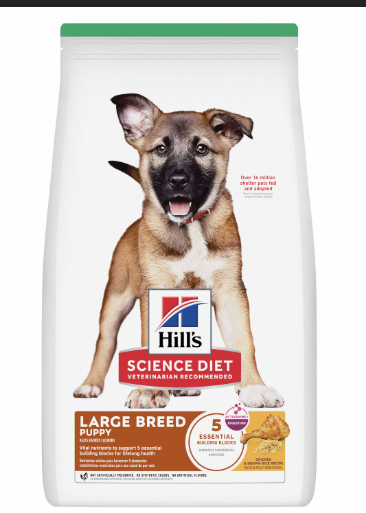 Hill Science Diet Large Breed Puppy. 15lbs