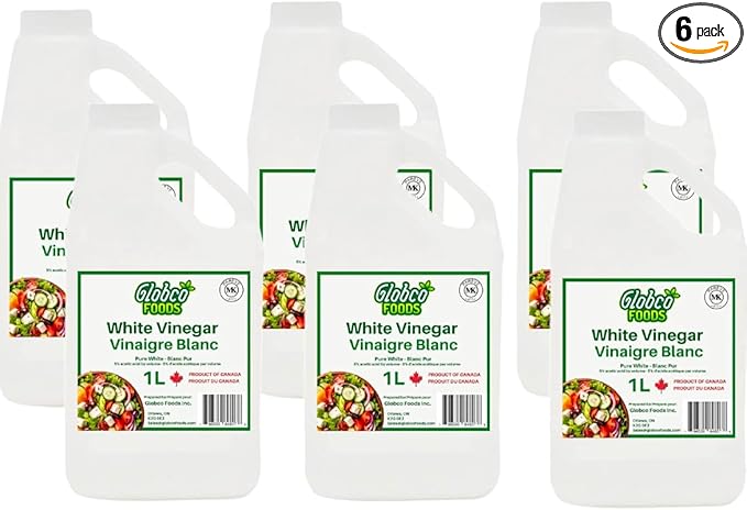 Pack of 6 of 1L Globco Foods Pure White Vinegar (6x1L)