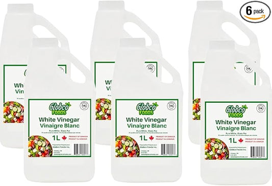 Pack of 6 of 1L Globco Foods Pure White Vinegar (6x1L)