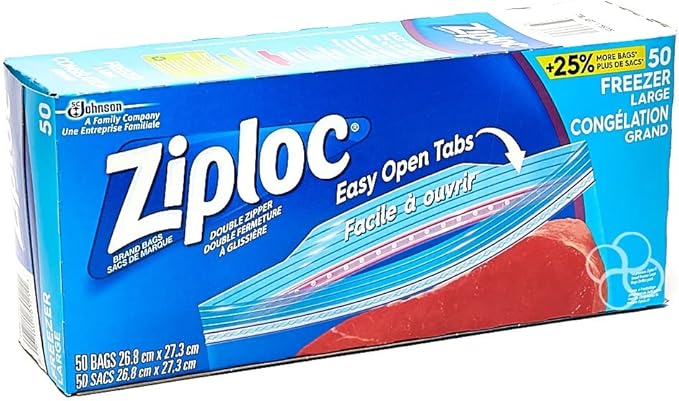 Ziploc Large Freezer Bags 50pk
